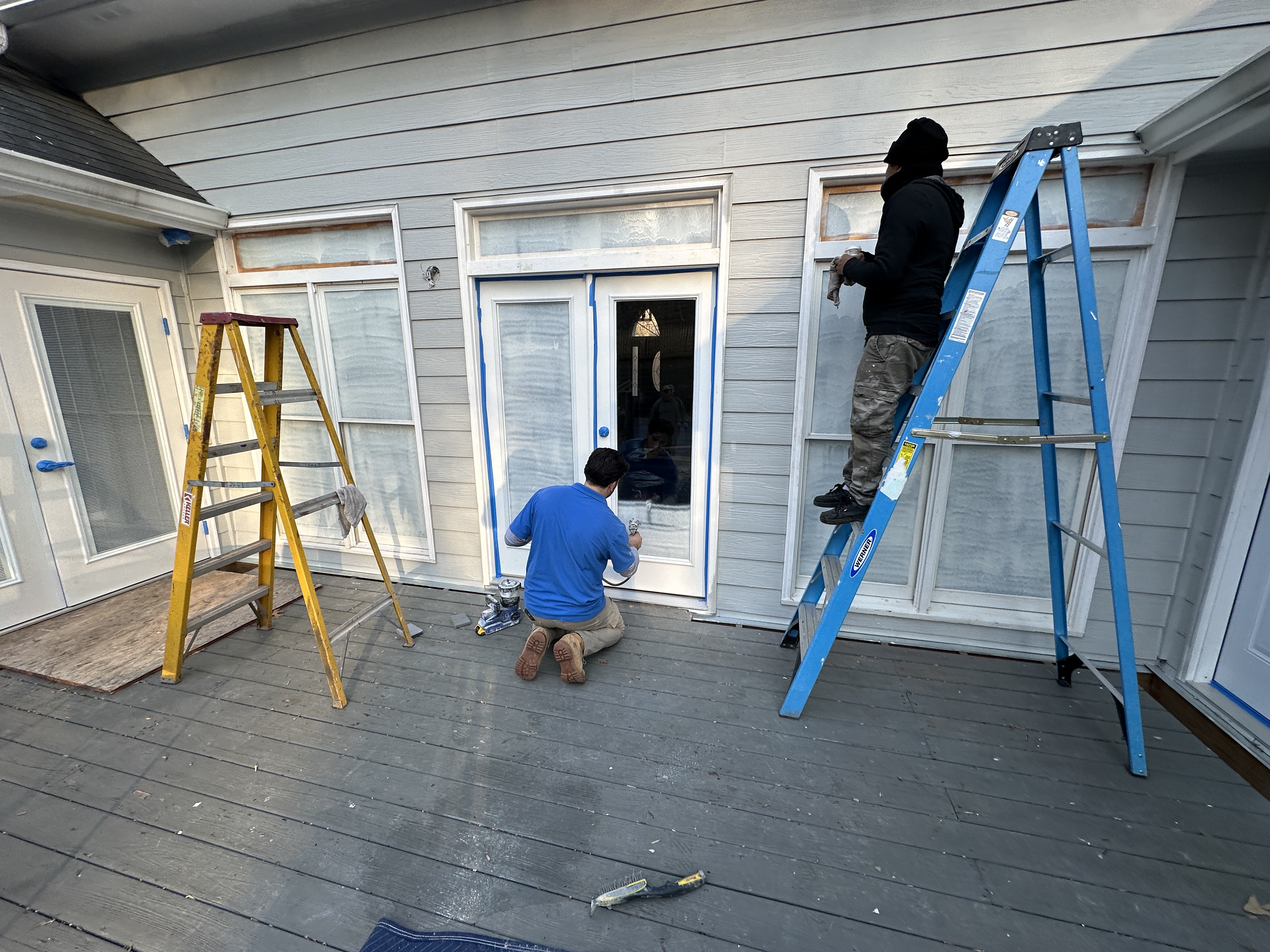 Exterior painting and finishing work